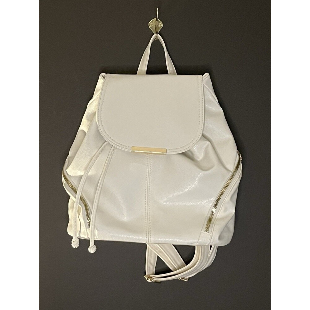 White Faux Leather Backpack Excellent Used Condition.
